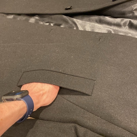 NWT Mason Signature Black Wool Blend Long Dress Coat Large Button Men’s - Picture 14 of 14